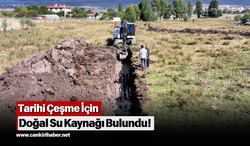 Tarihi Çeşme İçin Doğal Su Kaynağı Bulundu!