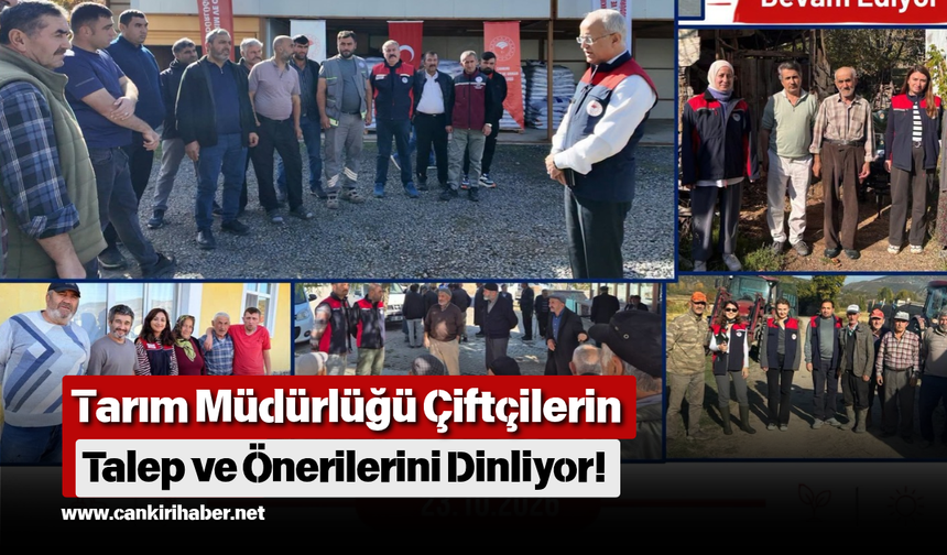 Tarım Müdürlüğü Çiftçilerin Talep ve Önerilerini Dinliyor!